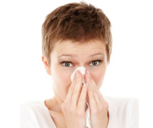 Sneezing, runny nose, itchy or watery eyes, allergies